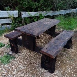 table pique nique rustique